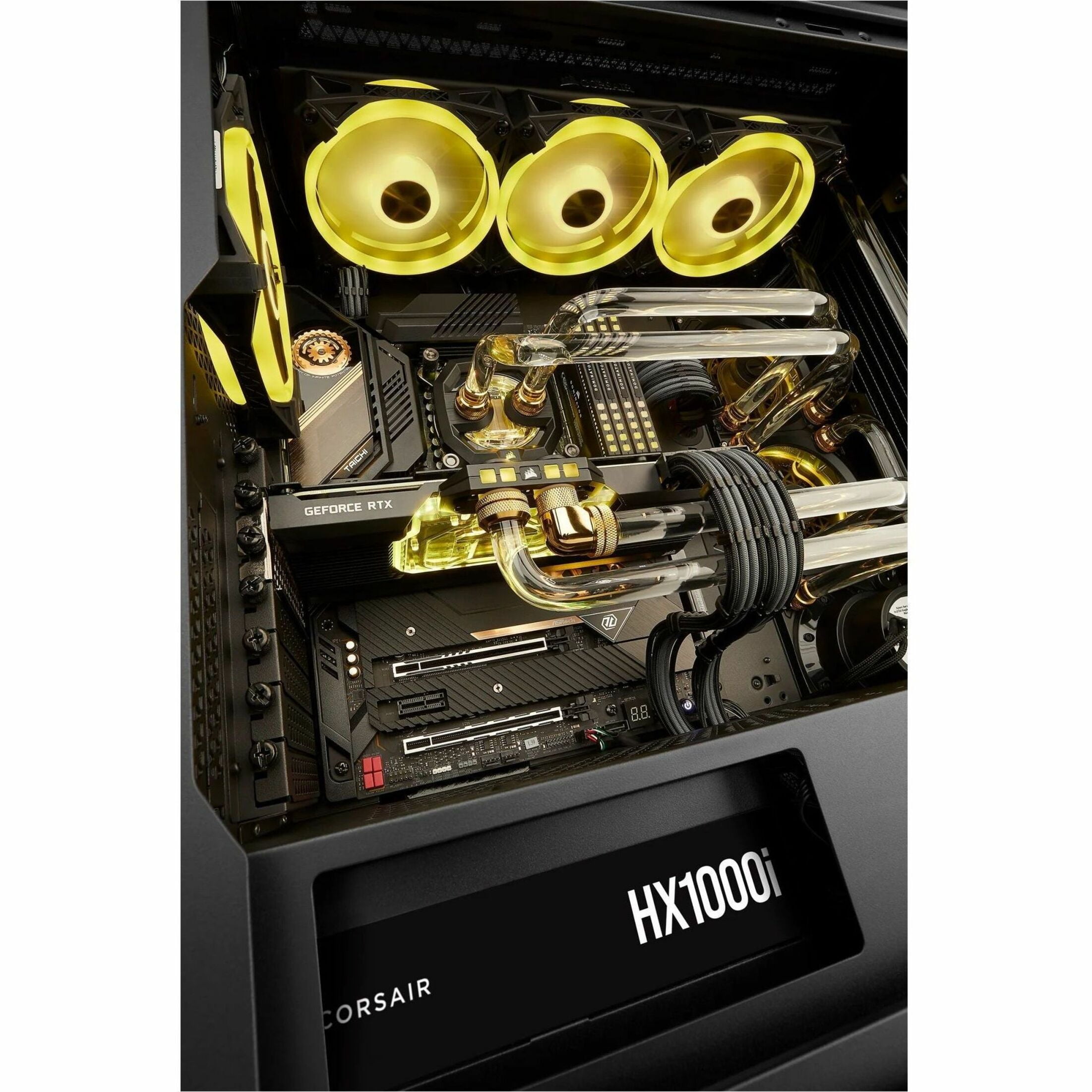 Corsair HX1000i Fully Modular Ultra-Low Noise Platinum ATX 1000 Watt PC Power Supply - Internal - 3.3 V DC, 5 V DC, 12 V DC, -12 V DC Output - 1000 W - 1 +12V Rails - 1 Fan(s) - NVIDIA SLI Supporte...