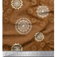 thumbnail image 1 of Soimoi Moss Georgette Fabric Mandala Ethnic Fabric Prints by Yard 42 Inch Wide, 1 of 3
