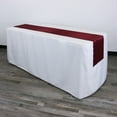 thumbnail image 2 of Your Chair Covers - Burgundy 14 x 108 Inch Satin Table Runner for Restaurants, Weddings, Dinner or Birthday Parties, 2 of 2