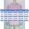 thumbnail image 3 of tarylea Plus Size Tops for Women Long Sleeve Crew Neck Striped Pullover Color Blocked Cinch Cuff Blouse Casual Loose Fall Tops, 3 of 6