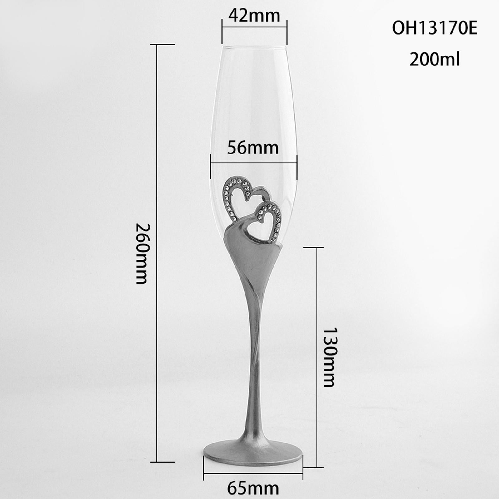 Fiocias 4 Pieces Long Stem Champagne Flute Drinkware Goblet for Birthday Restaurant