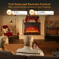 thumbnail image 5 of 24 Inches 3-Sided Glass Electric Fireplace Heater with Remote Control, 5 of 8