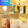 thumbnail image 2 of A15 LED Bulb Dimmable E26 6.5W, Fan Light Bulb Refrigerator Light Bulb, 60W Incandescent Bulb Equilavent, Soft White 2700K, 600LM, Dimmable for Chandeliers and Desk Lights (6 Pack), 2 of 8