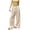 White, variant on COMVALUE Palazzo Pants for Women Wide Leg Flowy Pants with Pockets Elastic Mid Waist Summer Beach Vacation Outfits Lightweight (Beige, M)