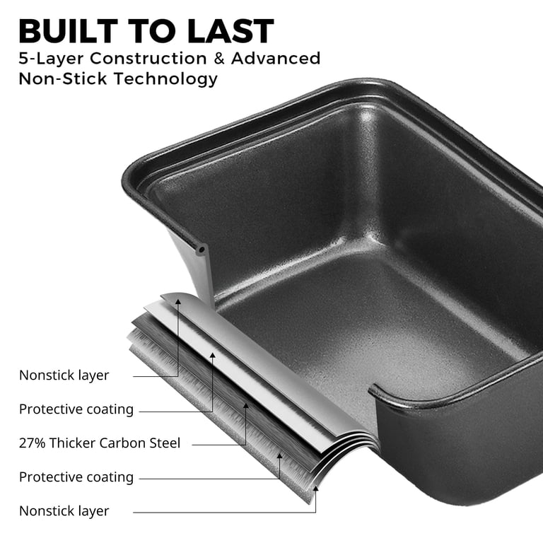 HONGBAKE 3-Pack Mini Carbon Steel Loaf Pans photo 7