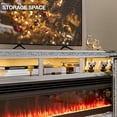 thumbnail image 6 of ARICOEASY Mirrored Fireplace TV Stand for 65+ Inch TV with Crushed Diamond & LED Lights, 6 of 7