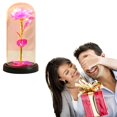 thumbnail image 4 of Promotion!!Eternal Rose Fanyil Eternal Rose Eternal Roses Bouquet Preserved Roses In Glass Dome Eternal Flower Rose With LED Light Valentine's Day Christmas Creative Gift Ornaments, 4 of 9