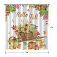 thumbnail image 4 of Rideau de Douche Ferme Rustique Automne Citrouilles Récolte, Rideaux de Baignoire Réutilisables avec Crochets Tissu Polyester Basique pour Jour de l'Action de Grâce Fête d'Automne Décoration Maison, 4 of 5