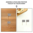 thumbnail image 3 of OFFIGAM Racing Car Checkered Flag Cupcake Toppers, 120 Multi-Color Paper and Wood Decorations for Birthday Party, 3 of 8