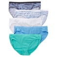 thumbnail image 4 of Women's Plus Cotton Bikini Panties in Assorted - 5 Pack, 4 of 5