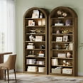 thumbnail image 5 of Tribesigns 8-Tier Bookcase, 78.7" Tall Bookshelf with Arched Top, Large Freestanding Wooden Open Bookcase Bookshelf, Modern Display Book Shelf for Living Room, Bedroom, Office, Library, Vintage Brown, 5 of 16