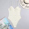 thumbnail image 3 of Rigardu one piece swimsuit women Women's Floral Underwire Chest Pad Sling Low Cut Jumpsuit Swimsuit womens one piece swimsuits C + XL, 3 of 4