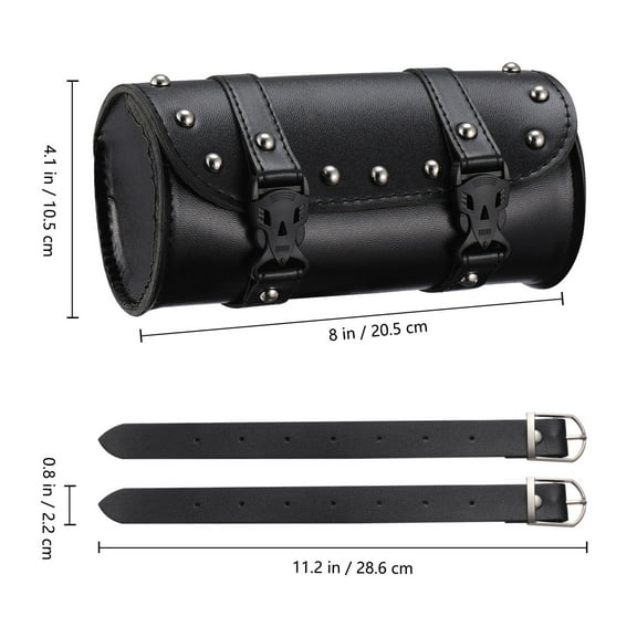 CIMAXIC Motorcycle Side Bag Storage Pouch Synthetic Leather 1Pcs