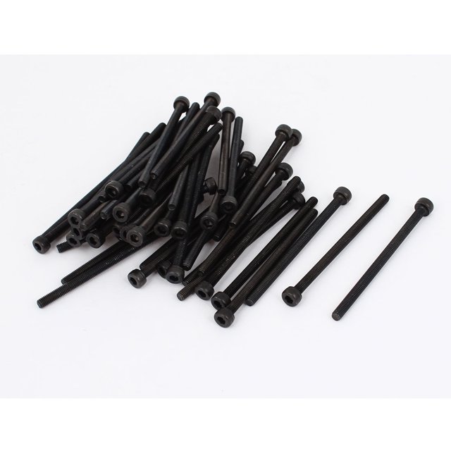3 x 50 m de aleación de acero perno hexagonal casquillos gorra tornillo para metales negro 50 piezas