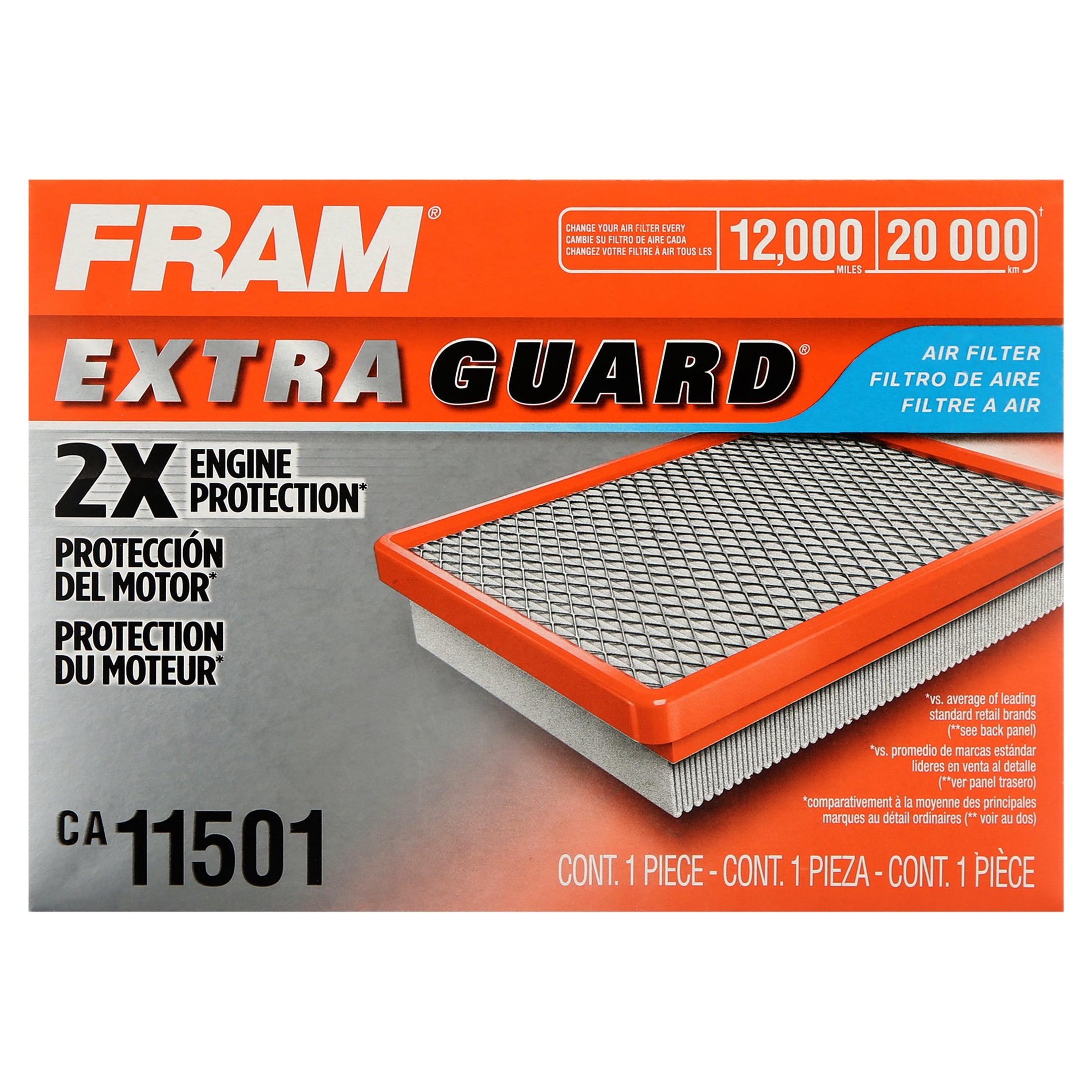 FRAM Extra Guard Air Filter, CA11501 for Select Buick and Chevrolet Vehicles Fits select: 2015-2022 CHEVROLET TRAX, 2013-2022 BUICK ENCORE