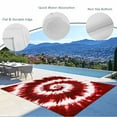 thumbnail image 4 of Fsddascl Red Ombre Outdoor Rug for Patio/Deck/Porch, Non-Slip Large Area Rug 4 x 6 Ft, Farmhouse Chic Tie Dye Abstract Retro Art Indoor Outdoor Rugs Washable Area Rugs, Reversible Camping Rug Carpet, 4 of 5