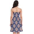 thumbnail image 3 of Dailycode Summer Dresses for Women Strapless Casual Beach Cover Ups Folk Art Arabesque Tube Top Sundress, 3 of 8