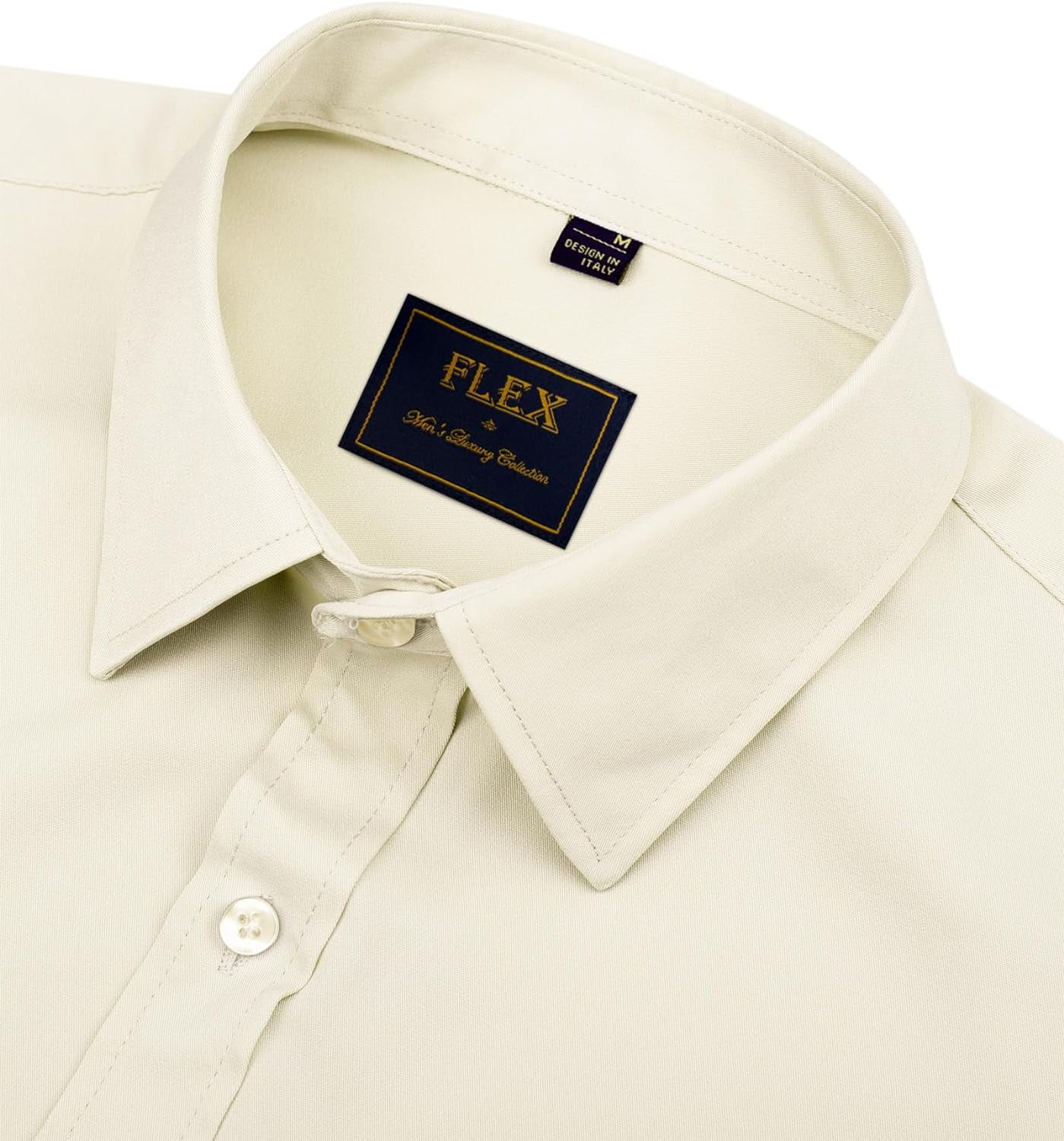 Men's Dress Shirts Solid Long Sleeve Stretch Wrinkle-Free Formal Shirt  Business Casual Button Down Shirts - Walmart.com