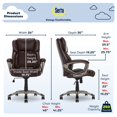 thumbnail image 4 of Serta Chaise de Direction Pivotante pour Bureau at Home Works, Brun, 4 of 18