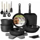 thumbnail image 1 of Juego de ollas y sartenes antiadherentes, Juego de 23 Ollas, Sarten Batería de Cocina, Juego de Sartenes con Mango Desmontable, Batería de Cocina Apto para Lavaplatos Y Horno - Negro, 1 of 4