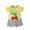 Yellow, variant on Utoimkio Toddler Boys Casual Summer Outfits Short Sleeve Tees and Shorts 2Pcs Cute Print Summer Clothes Size 6M-6T