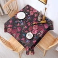 thumbnail image 2 of Pioneer Flower Floral Print Pattern Square Tablecloth,Waterproof Square Table Cover,Wipeable Spillproof Washable Table Cover for Home Kitchen Party Decor 52"x52"(132x132cm), 2 of 6