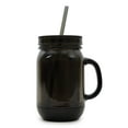 thumbnail image 3 of ImpecGear 20 ounce Mason Jar Doubled Wall Acrylic Cup with Straw - Black, 3 of 3