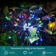 thumbnail image 2 of Solar Firework Lights, 2 Pack 120 LEDs 2 Lighting Modes Solar Lights Outdoor Waterproof for Garden Patio Walkway Pathway Party Wedding Christmas Decorative - Colorful, 2 of 7