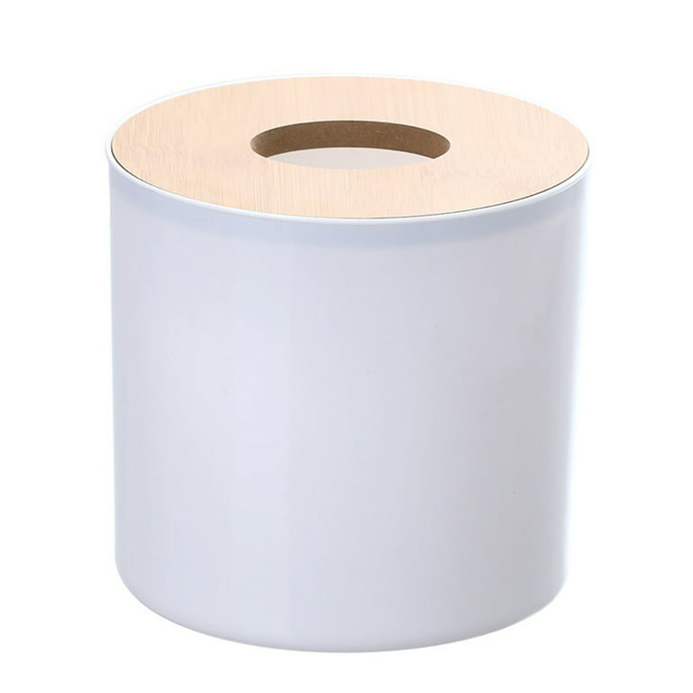 Papaba Tissue Box,Creative Cylindrical Tissue Box Concise Style Multi-use  Plastic Tissue Holder Household Supplies 