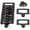 black-10PCS, variant on Antique Label Holder Pull Handle, 10-Pack Vintage Black Zinc Alloy Tag Frame Pull Handles Name Card Slots for Drawer Cabinet Shelf Dresser Toolcase