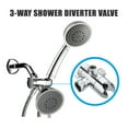 thumbnail image 5 of Dadypet Shower Head,Handheld Arm Diverter Arm Diverter Splitter 3-Way Diverter Valve Diverter Valve Mount Splitter Polished Part Valve Mount Handheld Diverter Splitter Polished IUPPA dsfen, 5 of 6