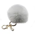 thumbnail image 1 of ORUYROP Faux Rabbit Fur Ball Pompom Keychain Phone Handbag Charm Pendant-, 1 of 4