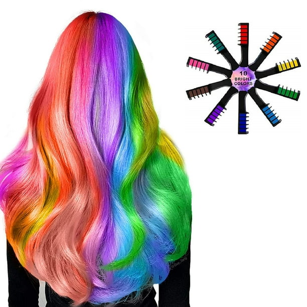 Temporary Hair Color Chalk Comb Set,Washable Hair Chalk for Girls Kids Gifts on Christmas Birthday Party Cosplay DIY 10 Color Temporary Hair Color Chalk Comb Set,Washable Hair Chalk for Girls Kids Gifts on Christmas Birthday Party Cosplay DIY 10 Color