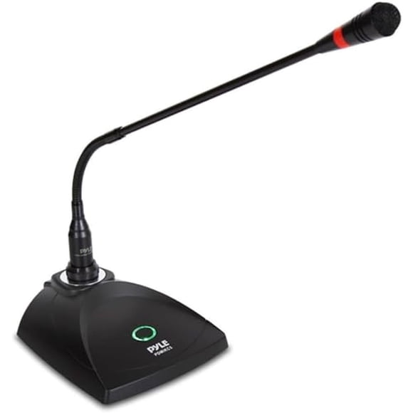 Micrófono de escritorio con cable tipo cuello de cisne Pyle PDMIKC5 negro