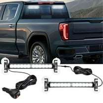 Nilight 24LED Emergency Strobe Traffic Advisor Light Bar 2 in 1 White Dash Warning Safety Flashing Lights Front/Rear Windshield Construction Lights for Trucks Cars