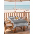 thumbnail image 2 of Outdoor Table Cloth with Umbrella Hole and Zipper, Grey Geometric Waterproof Rectangle Tablecloth 54"x80", Bohemia Tribal Farm Tribal Patterned Washable Table Cover for Outside Party Patio Picnic, 2 of 8