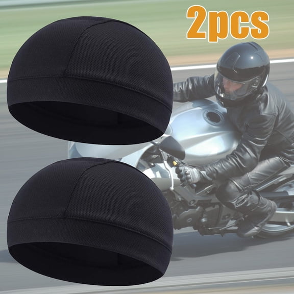 2/4pcs Wicking Beanie Cap, Moisture Cooling Breathable Hat Helmet Liner Cap for Men Women, Warm Beanie Caps Fitness Skull Cap for Running, Hiking, Workout, Training, Motorcycle, Workout (Black)