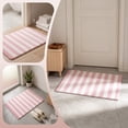 thumbnail image 5 of Outdoor Front Door Mat 20"X16", Pink White Washable Striped Layered Doormat | Cotton Woven Indoor/Outdoor Small Area Rug, 1pc, 5 of 6