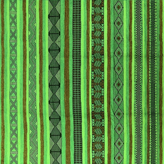 Ahgly Company Indoor Square Solid Green Modern Area Rugs, 7' Square