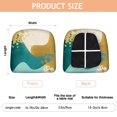 thumbnail image 3 of Teal Gold Marble Seat Covers for Dining Room Chairs Set Of 4,Stretch Printed Washable Chair Seat Cover with Elastic Ties and Button,Removable Waterproof Couch Cushion Covers, 3 of 6