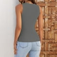 thumbnail image 5 of Npasoilc Summer Tank Tops for Women Knitted Sleeveless Round Neck Blouse Solid Color Casual Slim-Fit Tops, 5 of 6