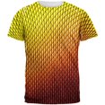 thumbnail image 1 of Halloween T-Shirt pour Homme à Motif d'Écailles de Dragon Rouge Feu Partout, 1 of 2