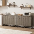 thumbnail image 5 of Vecenuy Buffet Cabinet Fluted Sideboard 47.2" Accent Cabinet with Adjustable Shelves，Modern Coffee Bar with Charging Station, for Dining Room, Living Room, Grey, 5 of 8