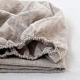 thumbnail image 1 of King Linens 100% Linen Fitted Sheet Stone Washed Solid Color - (1 Piece) 14 inch Deep Pocket Mattress Cover Soft Natural Breathable Farmhouse - Linen, Full Size, 1 of 5