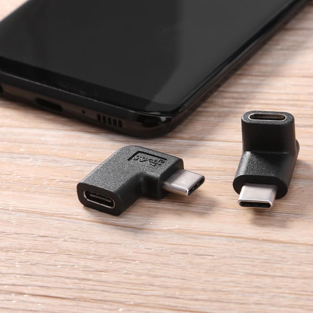 Ángulo de 90 grados USB 3.1 Tipo C Adaptador convertidor USB-C macho a hembra (C) Universal Accesorios Electrónicos