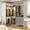 Gray, variant on Homieasy 31.5'' - 57.2'' W Closet System with Wooden Drawers (Set of 2), White