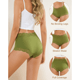 thumbnail image 3 of Aijolen Women's Lace Trim Boyshort Panties Ice Silk Boxer Briefs Underwear High Waisted 5-Pack(M,Forest Berry), 3 of 7