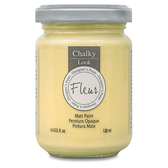 Fleur Chalky Look Paint - Vanilla Ice, 4.4 oz jar