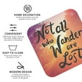 thumbnail image 4 of Disketp Not All Who Wander Are Lost Funny Coasters,6 Pcs Leather Coasters With Holder, Perfect Housewarming Hostess Gifts,Protect Furniture From Water Marks Scratch And Damage, 4 of 9