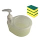 thumbnail image 1 of Dispensador de jabón líquido 2 en 1 recargable multiusos con soporte para esponja y 3 Amarillo, 1 of 9